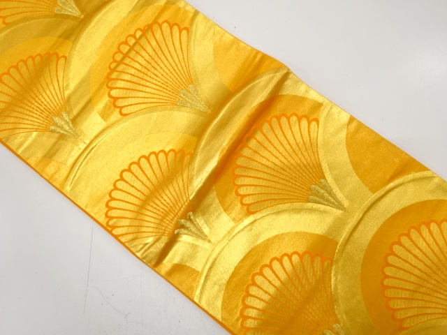 アンティーク　菊青海波模様織り出し袋帯（着用可）